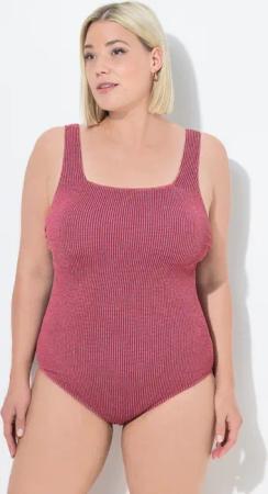 Damen Badeanzug Karostruktur Softcups Carré-Ausschnitt