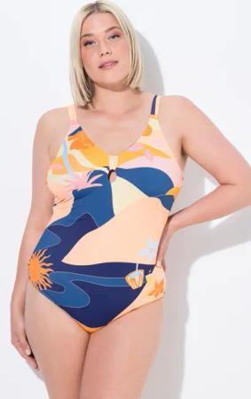 Damen Badeanzug Knoten Softcups Träger verstellbar recycelt