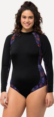Damen Badeanzug LSF 50+ ohne Softcups Langarm Stehkragen