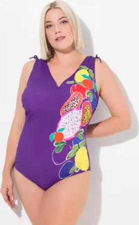 Damen Badeanzug Obst Softcups Raffbänder recycelt