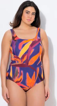 Damen Badeanzug ohne Softcups Rundhalsausschnitt