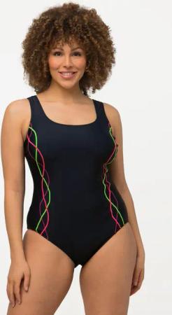 Damen Badeanzug Pipings Unterbrustband Vorderfutter