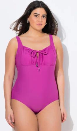 Damen Badeanzug Raffung Bügel ohne Softcups recycelt