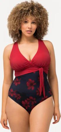 Damen Badeanzug Schiebeknoten Softcups Neckholder-Optik