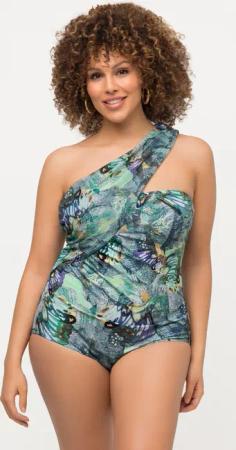 Damen Badeanzug Schmetterling Mesh-Träger Softcups