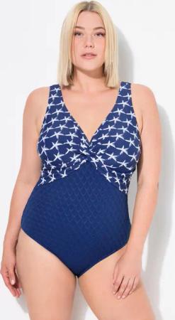 Damen Badeanzug Seesterne Softcups Zierknoten recycelt