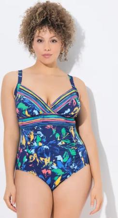 Damen Badeanzug Softcups V-Ausschnitt Powermesh