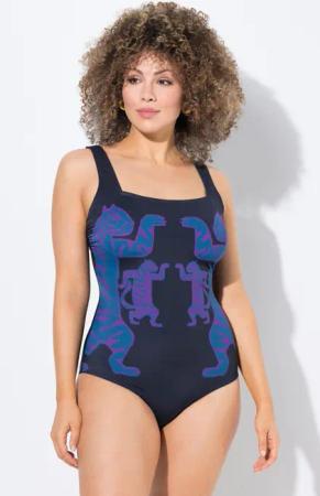 Damen Badeanzug Tiger Softcups recycelt