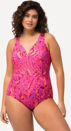 Damen Badeanzug Wirbelmuster Softcups Bügel recycelt