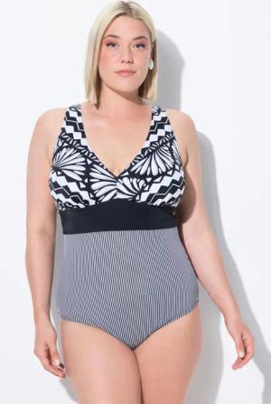 Damen Badeanzug Zierband Softcups recycelt