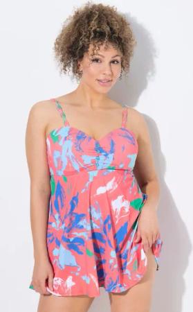 Damen Badekleid Blüten Bügel-Softcups kunstvolle Träger