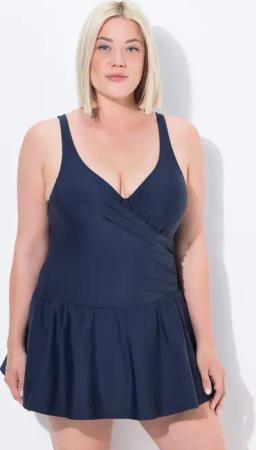 Damen Badekleid Bügel Softcups Raffungen recycelt