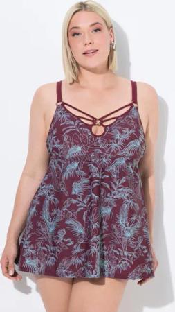 Damen Badekleid Dschungel Softcups Bügel recycelt