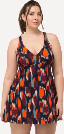 Damen Badekleid Punkte Softcups Träger verstellbar