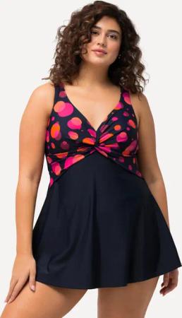 Damen Badekleid Punkte Zierknoten Softcups recycelt