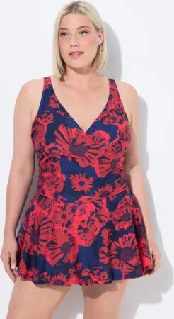 Damen Badekleid Shorts Blüten Softcups recycelt