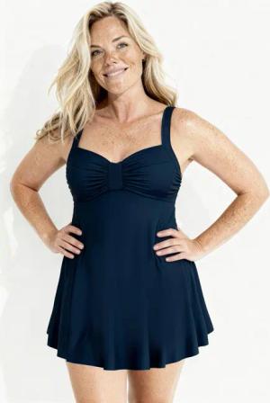 Damen Badekleid Zierband Softcups recycelt