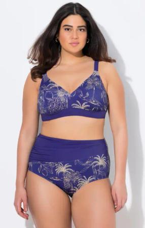 Damen Bikini Palmen ohne Softcups Träger verstellbar recycelt