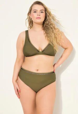 Damen Bikini-Slip Gitter-Bordüre Shaping