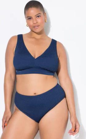 Damen Bikini-Slip HighWaist feine Struktur Shaping