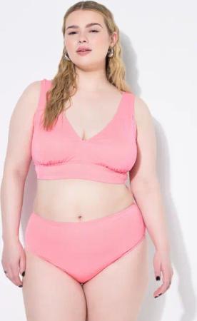 Damen Bikini-Slip HighWaist Glitzereffekt Shaping