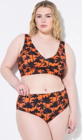 Damen Bikini-Slip HighWaist Palmenprint Shaping