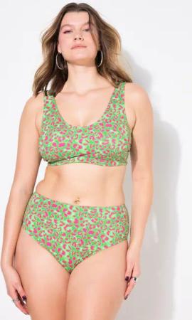 Damen Bikini Slip Panty Leo High Waist Shaping