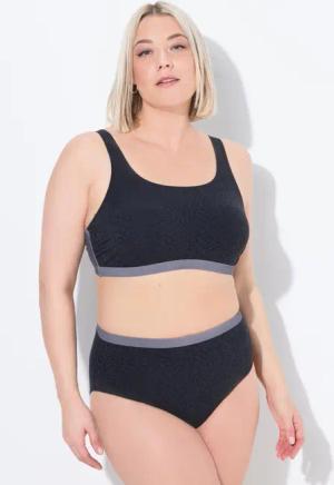 Damen Bikini Struktur Softcups Träger verstellbar