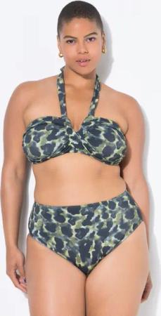 Damen Bikini-Top Softcups drapierte Büste Camouflage