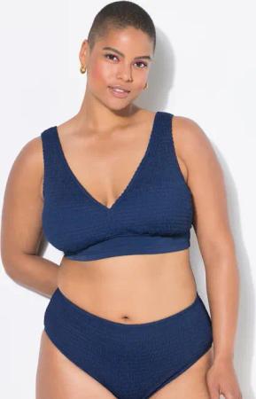 Damen Bikini-Top Softcups feine Struktur Shaping