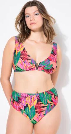 Damen Bikini-Top Softcups Jungle-Print