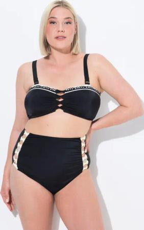 Damen Bikini Zierbänder Softcups Träger verstellbar High Waist
