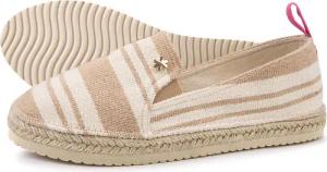 Damen espadrille*striped Espadrilles Hellbeige / Beige