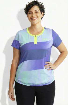 Damen Funktions-Bikeshirt Rundhals Halbarm Taschen recycelt