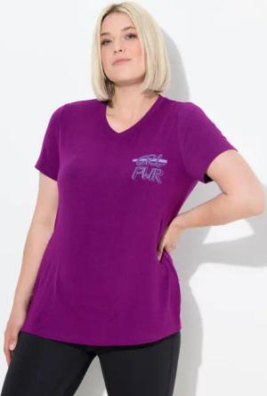 Damen Funktions-Shirt Cut-Outs V-Ausschnitt Halbarm recycelt