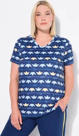 Damen Funktions-Shirt Schiffe Classic V-Ausschnitt Halbarm