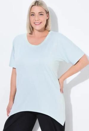 Damen Funktions-Shirt Zipfelsaum Rundhals Fledermaus-Halbarm