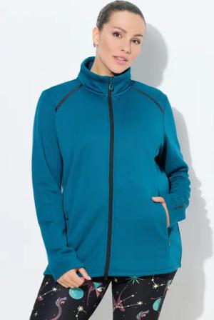 Damen Funktions-Sweatjacke Webfellfutter Stehkragen Langarm