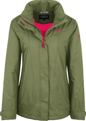 Damen Funktionsjacke CINDY Schilfgrün/Kirschrot
