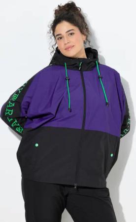 Damen Funktionsjacke Kapuze oversized Fledermaus-Ärmel