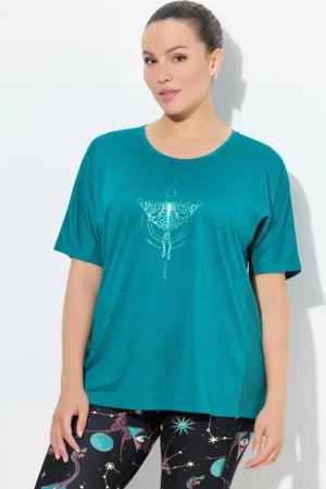 Damen Funktionsshirt Mesh-Einsätze Rundhals Halbarm