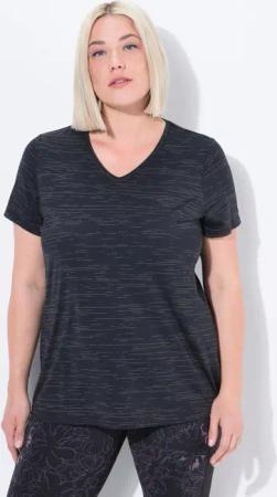 Damen Funktionsshirt Mesheinsätze V-Ausschnitt Halbarm