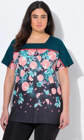 Damen Funktionsshirt Oversized Carré-Ausschnitt Halbarm