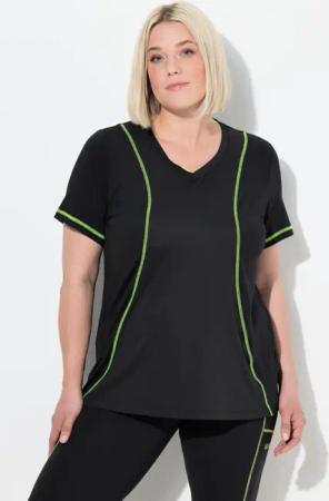 Damen Funktionsshirt Reflektor V-Ausschnitt Halbarm recycelt
