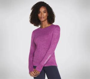 Damen GODRI SWIFT LS CREW T-Shirts/Tanks langarm Violett / Stockrose