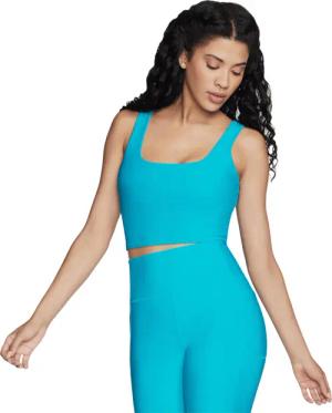 Damen GOFLEX RIB LONGLINE BRA Bustier Petrolblau