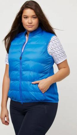 Damen Golf-Hybridweste Powerstretch 2-Wege-Zipper Stehkragen