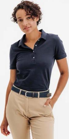 Damen Golf Poloshirt Baumwolle/Polyester kurzarm - MW500 marineblau