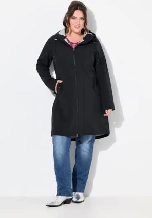 Damen HYPRAR Softshell-Longjacke wasserabweisend Kapuze