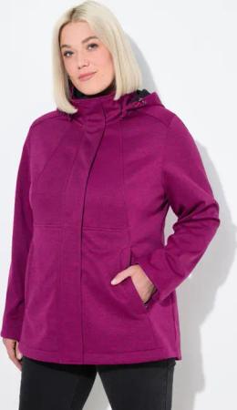 Damen HYPRAR Softshelljacke wasserabweisend Kapuze 2-Wege-Zipper